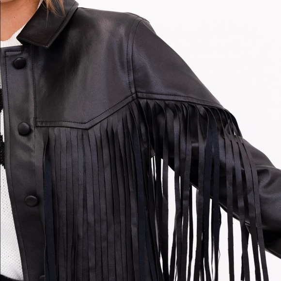 *JUST IN* Tailgate Faux Leather Black Jacket - Picture 5 of 6